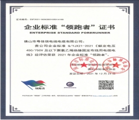 企業(yè)標準“領跑者”證書