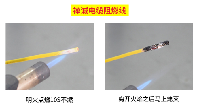 禪誠電纜阻燃電線實(shí)驗(yàn)